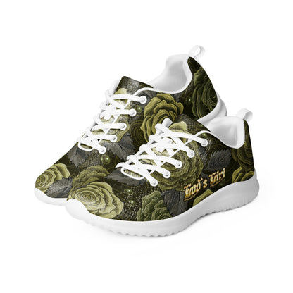 "God's Girl" Green Camo Roses Women’s athletic shoes